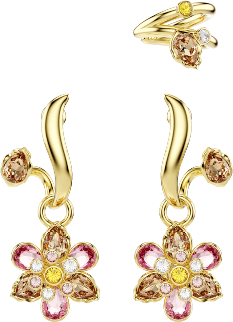 Idyllia Gold-Tone Plated Set of Three Earrings