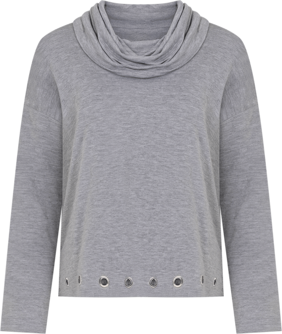 Women's Hacci Cowl Neck Knit Top