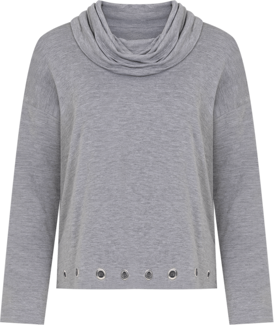 Women's Hacci Cowl Neck Knit Top