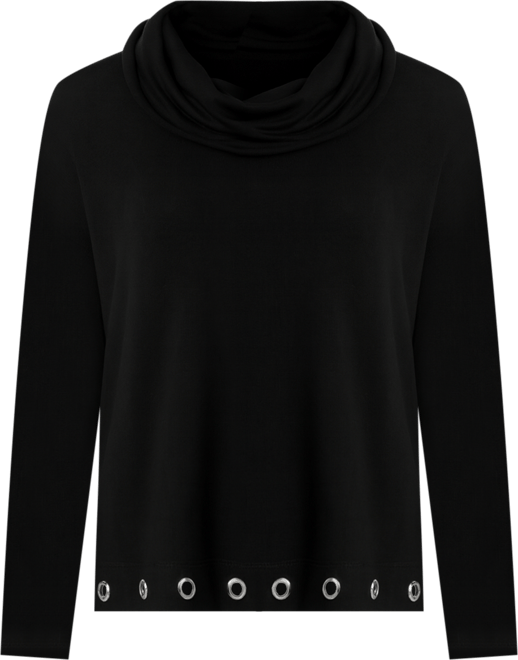 Women's Hacci Cowl Neck Knit Top