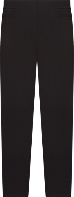 Petite Jet Setter Black Crepe Knit Medium Length Pants