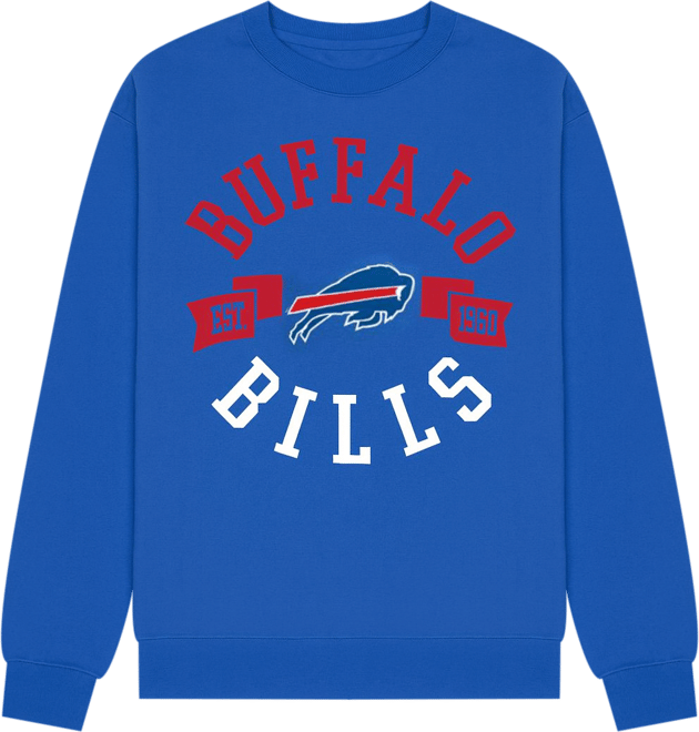 Women's Royal Buffalo Bills Large Team Graphic Fleece Pullover Sweatshirt