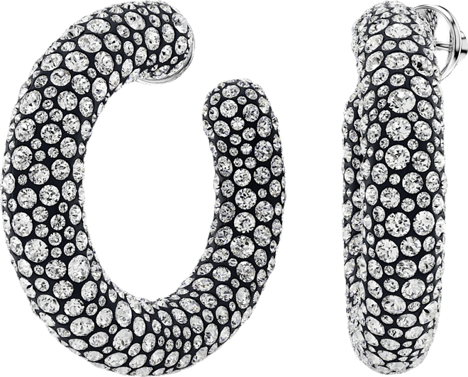 Sublima Rhodium Plated Hoop Earrings