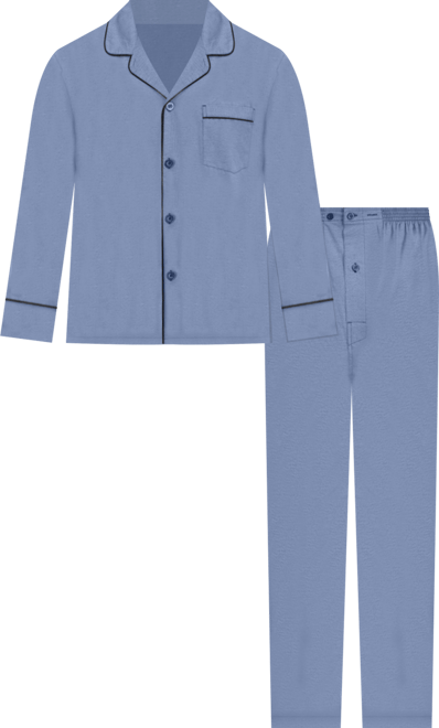 Men's Woven Button Down Pajama Sleep Set