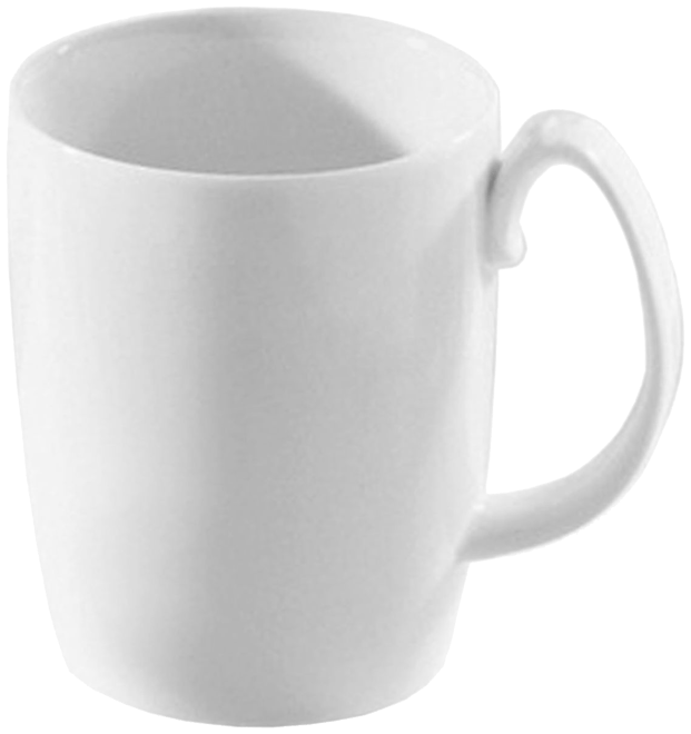 10 Strawberry Street White Ceramic Latte Mug, 16 Oz.