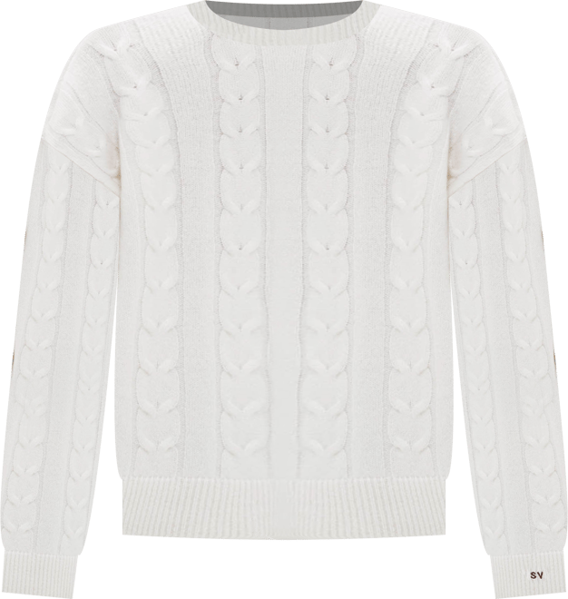 トップス mame Mixed Cable Knit Pullover - white Ivory Cashmere Cable Knit Eloise Sweater | Tuckernuck