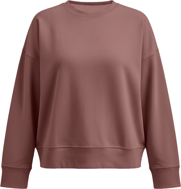 Plus Size Relaxed Crewneck Fleece Sweatshirt, Macy's Exclusive