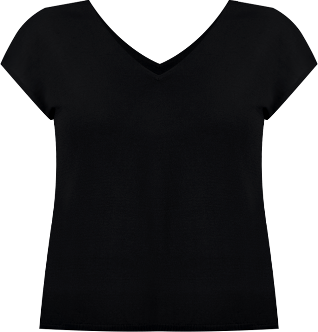 Petite Double-v-Neck Cap-Sleeve Top, Macy's Exclusive