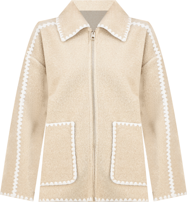 Women's Short Collared Zip Coat