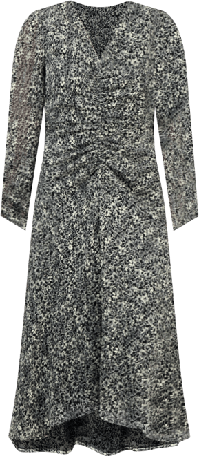 Women's Printed High-Low Midi Dress