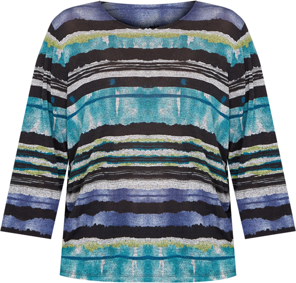 Women's Lake Champlain Biadere Melange Stripe Top with Necklace