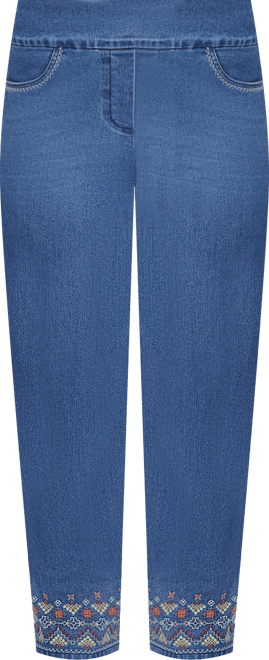 Women's Sunset Canyon Super Stretch Geometric Denim Ankle Jeans