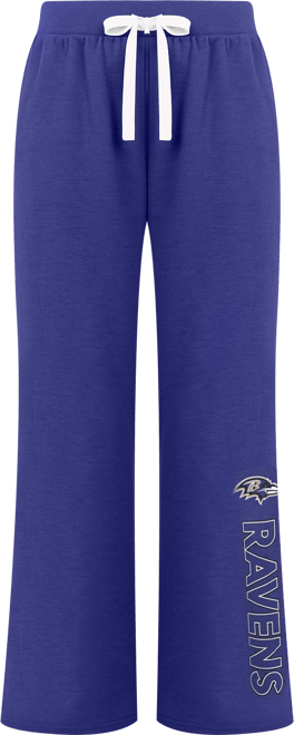 Women's Purple Baltimore Ravens Field Wide Leg Sweatpants