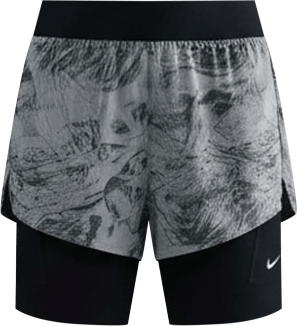 Nike Swift Shorts de correr con diseño reflejante de tiro medio 2 en 1 para mujer
