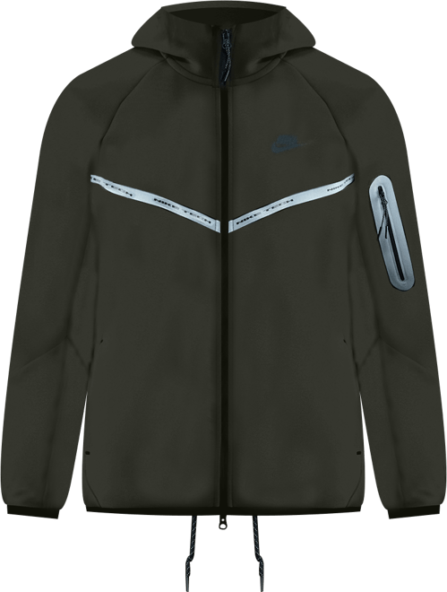 Nike Tech Ανδρικό φλις τζάκετ Windrunner με φερμουάρ σε όλο το μήκος και λεπτομέρειες ανακλαστικού σχεδίου