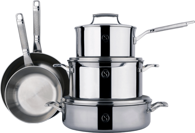 Voyage Series Tri-Ply Stainless Steel 8-Pc. Cookware Set