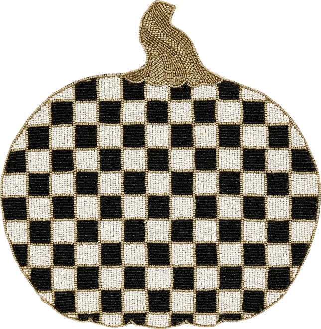 Courtly Check Pumpkin Beaded Placemat