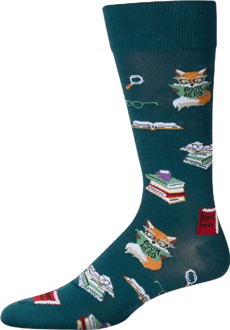 Men's Book Nerd Crew Socks