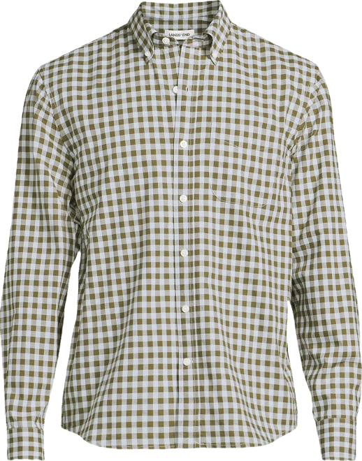Men's Long Sleeve Pattern Poplin Shirt