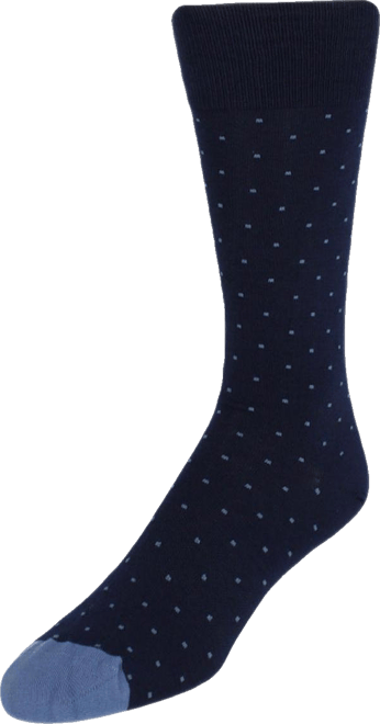 Men's Pierre Polka Dot Mid-Calf Pima Cotton Socks (1 Pair)