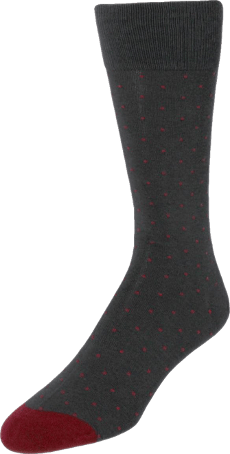 Men's Pierre Polka Dot Mid-Calf Pima Cotton Socks (1 Pair)