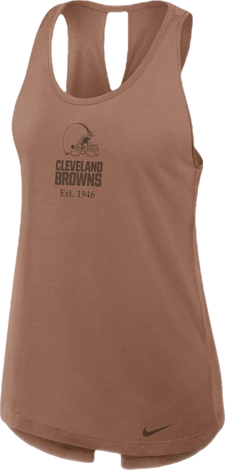 Women's Brown Cleveland Browns Glory Crisscross Performance Tank Top