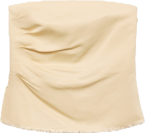 Women's Strapless Linen-Blend Top