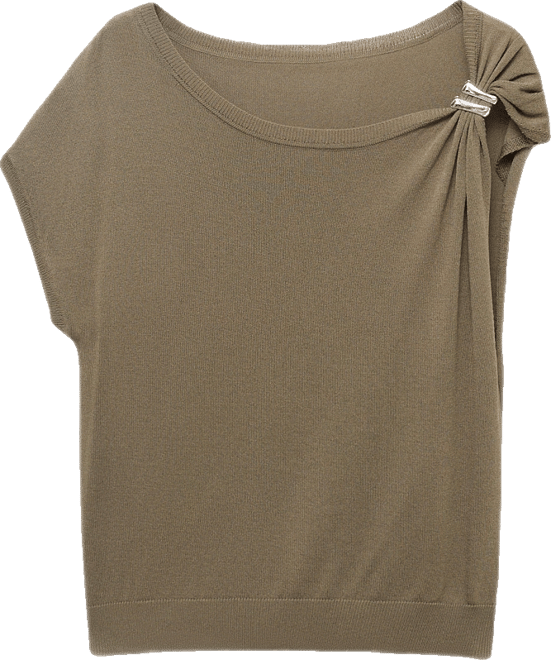 Women's Metallic Detail Fine-Knit Sweater