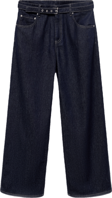 Women's Straight-Fit Belt Jeans