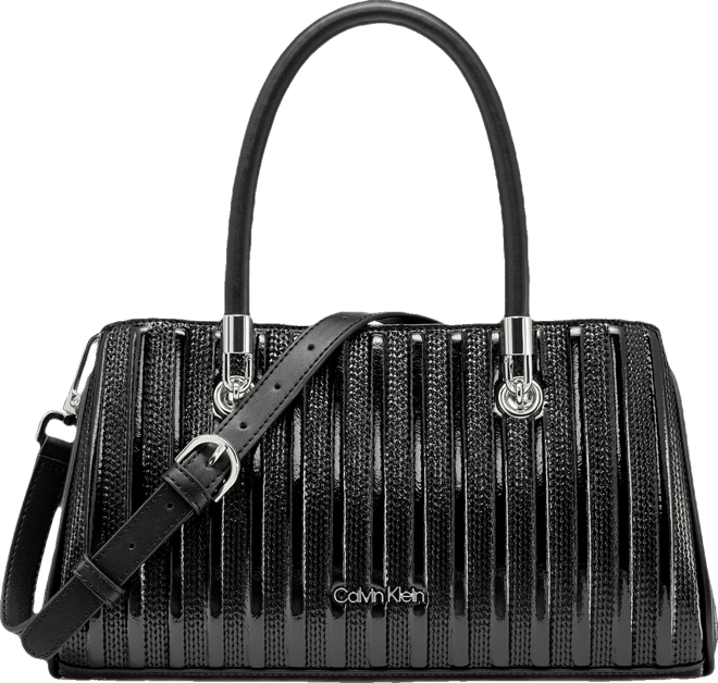 Brigette Patent Piping East West Convertible Satchel