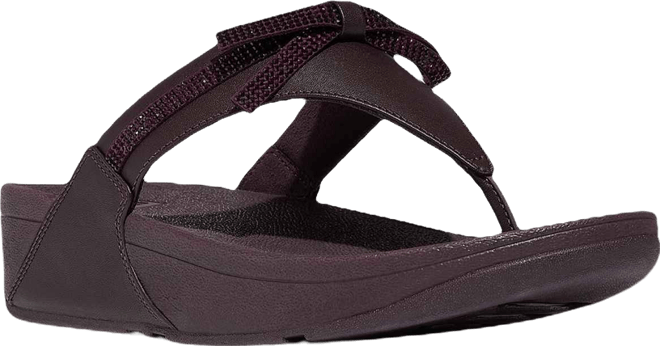 Women's Lulu Glitz-Bow Leather Toe-Post Sandals