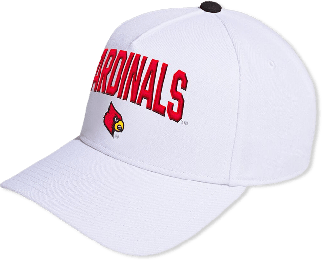 Men's and Women's White Louisville Cardinals Locker Room A-Frame Adjustable Hat