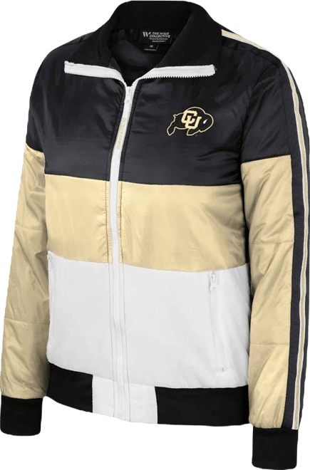 Women's Gold Colorado Buffaloes Color Block Puffer Full-Zip Jacket
