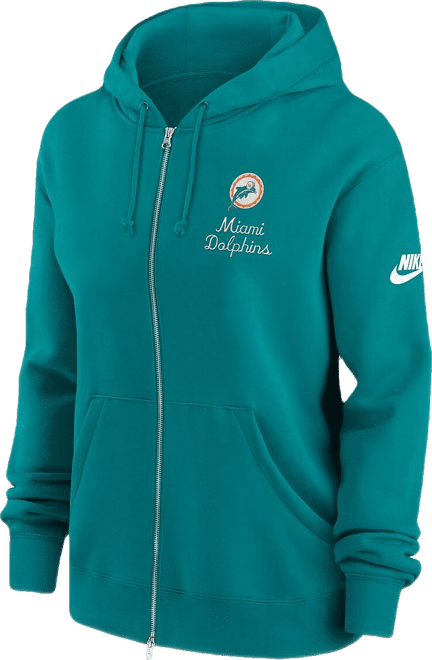Women's Aqua Miami Dolphins Phoenix Rewind Full-Zip Hoodie