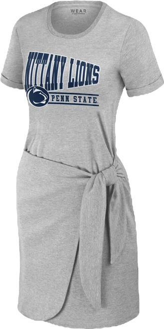 Women's Heather Gray Penn State Nittany Lions Knotted T-Shirt Dress