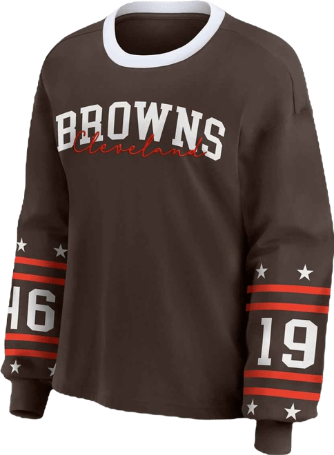 Women's Brown Cleveland Browns Sport Long-Sleeve T-Shirt