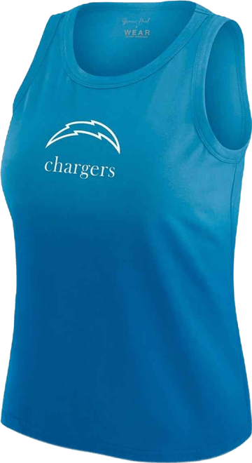 Women's x Gracie Hunt Blue Los Angeles Chargers Ombre Tank Top