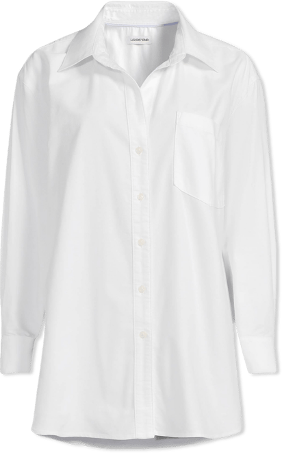 Women's Oversized Oxford Button Front Shirt