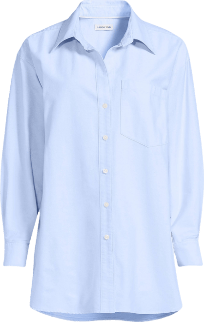 Women's Oversized Oxford Button Front Shirt