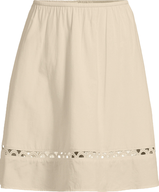 Women's Voile Ladder Trim Above the Knee Skirt