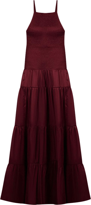 Women's Smocked Drop Waist Maxi Dress