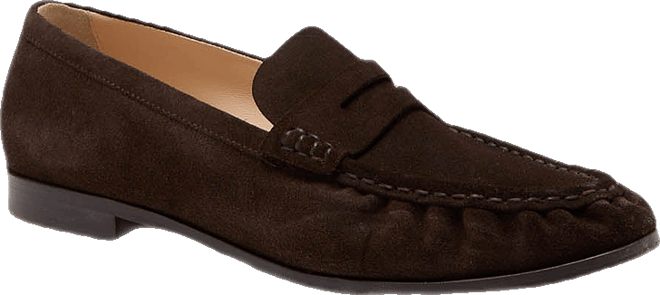 Chocolate Suede Vivian Loafers