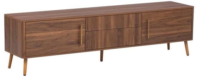 Casainc Mid Century Tv Stand with 2 Drawers, Media Console Table for TVs up to 80" with Storage
