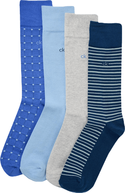 Men's 4-Pack Assorted Crew Socks Set