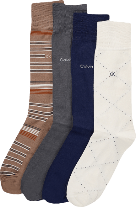 Men's 4-Pack Crew Dress Socks