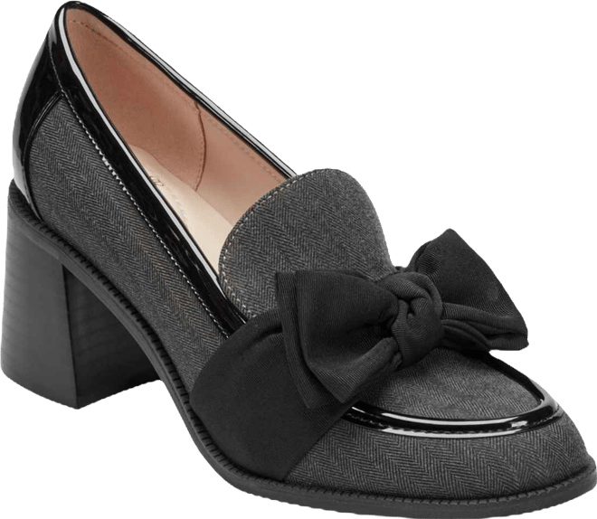 Women's Korrar Bow Stacked Block Heel Loafers