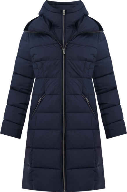 Women's Hooded Bibbed Puffer Coat
