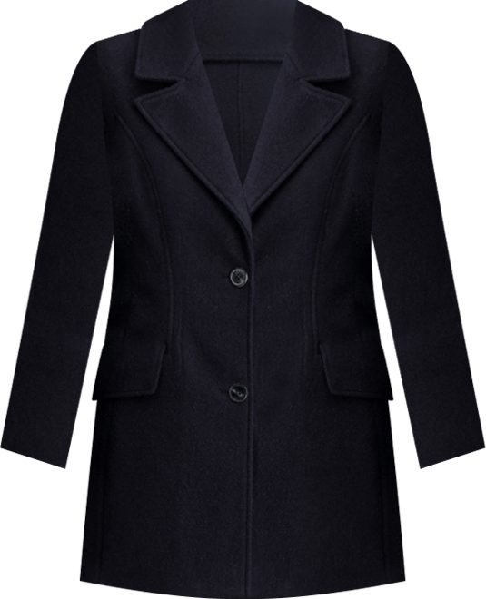 Women's Notched-Collar Single-Breasted Peacoat