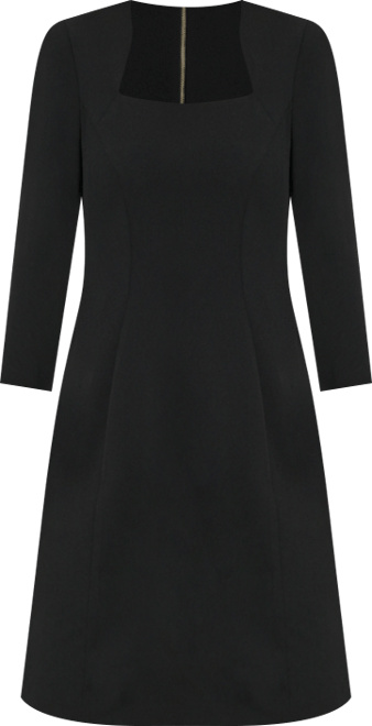 Women's Square Neck 3/4 Sleeve Sheath Dress