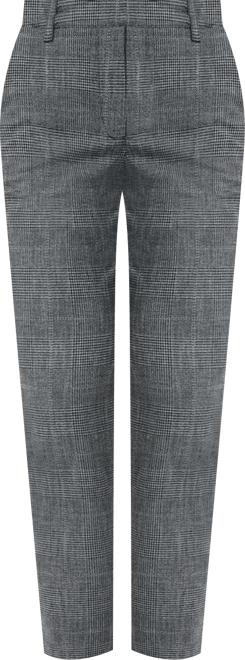 Women's Cropped Slim-Fit Plaid Cigarette Pants